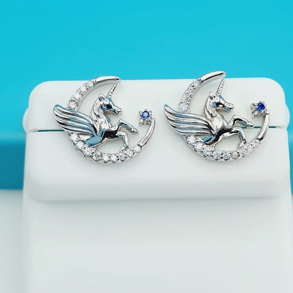 "925 Sterling Silver CZ Beautiful Earrings for Women, 1USPAR4128 - Picture 4 of 11